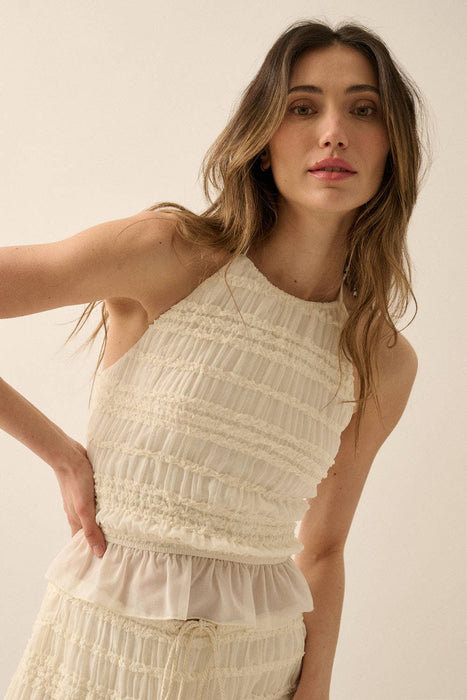 Shay Open Back Ruffle Top