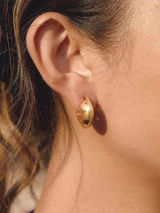 Dome Hoop Earrings