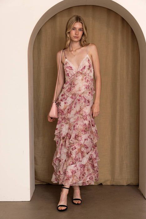 Roseraie Ruffle Maxi Dress
