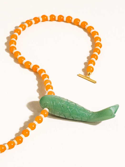 Nicolette Beaded Fish Necklace
