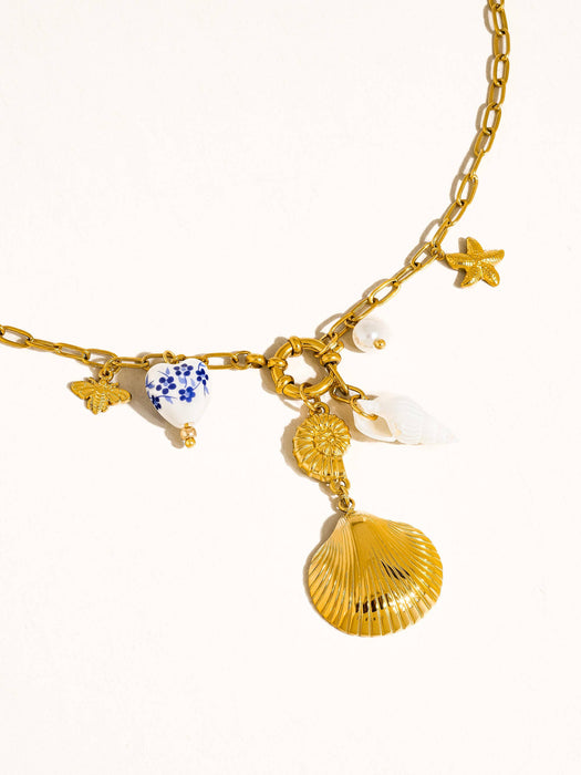 Costa Ceramic Charm Necklace