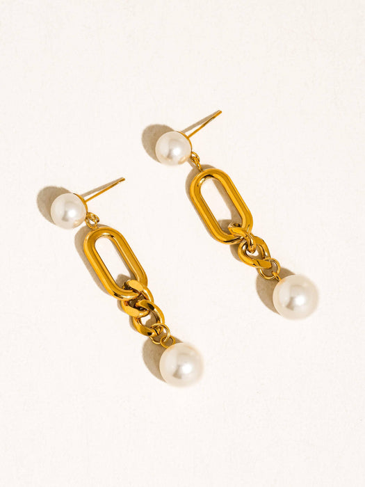 Chaîne et Perle Earring
