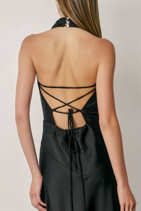 Raffine Halter Neck Maxi Dress
