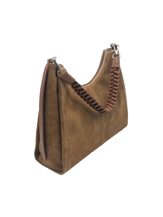 Braided Suede Shoulder Bag