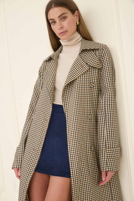 Écho Carreau Trench Coat