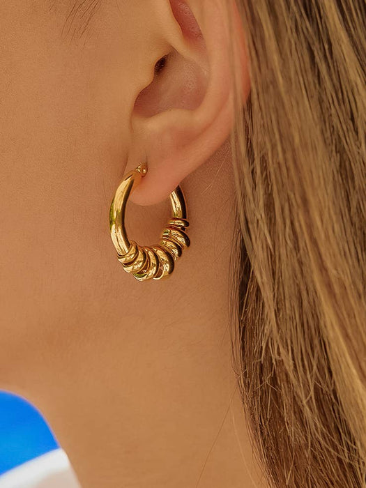Nova Two Tone Hoop Earring