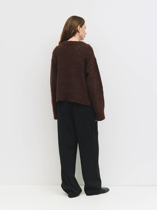 Oversized Boucle Knit Sweater