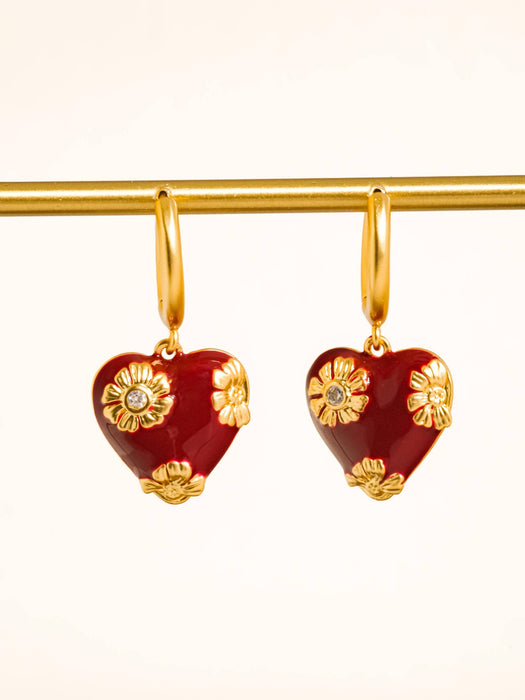 Vintage Heart Earrings