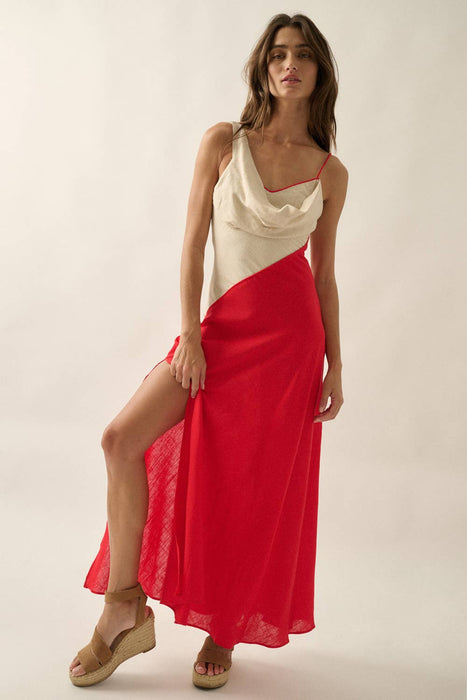 Lucia Linen-Blend Maxi Dress