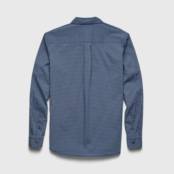 Brian Gingham Shirt - Blue Check Gingham