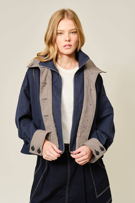 Gingham Cuff Coat