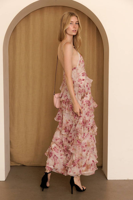 Roseraie Ruffle Maxi Dress