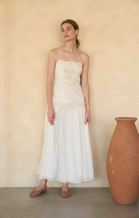 Kira Longline Linen Midi Dress