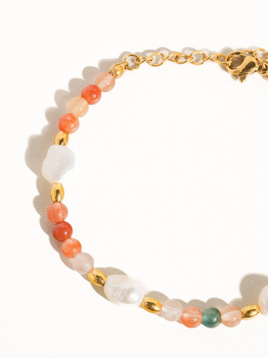 Bohemian Stone and Bead Bracelet