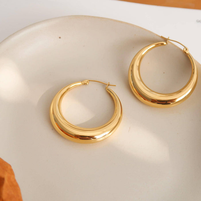 Crescent Hoop Earring