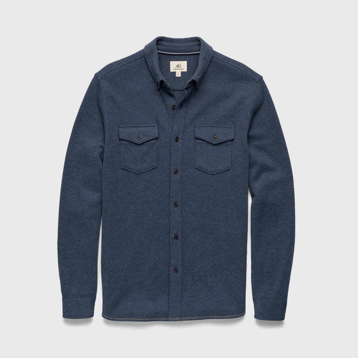 Rex Rib Knit Shirt - Navy Heather