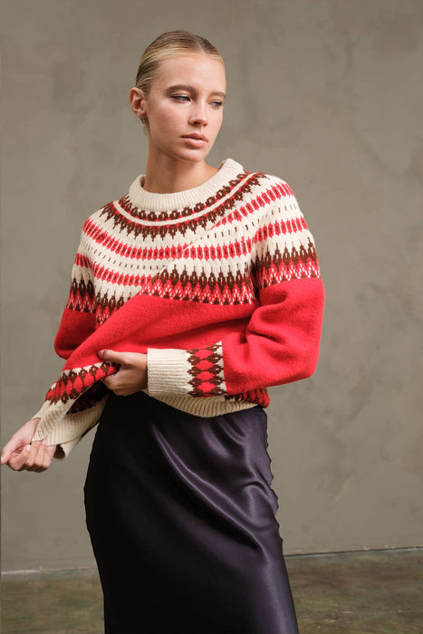 Faire Isle Rouge Sweater