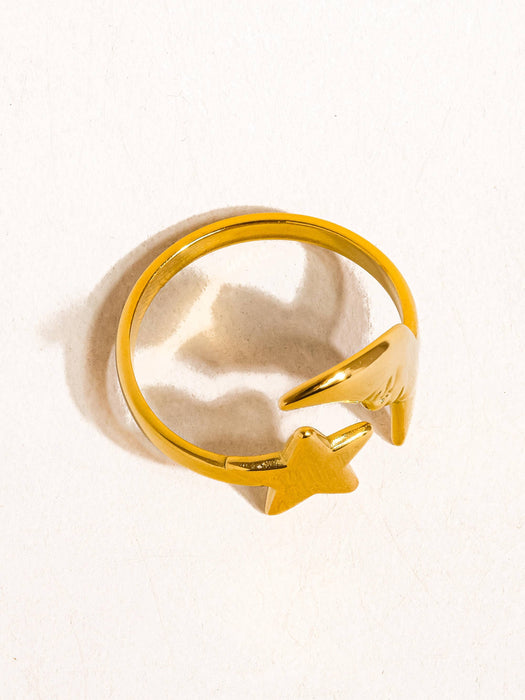 Star & Moon Ring
