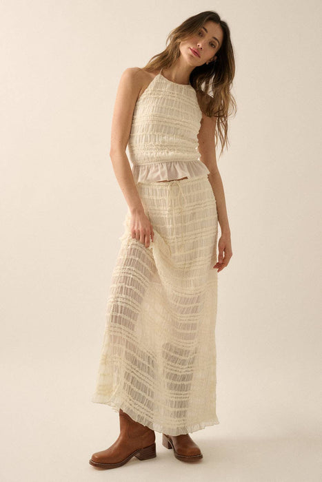 Shay Open Back Ruffle Top