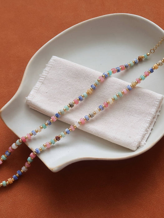 Pastel Beaded Necklace