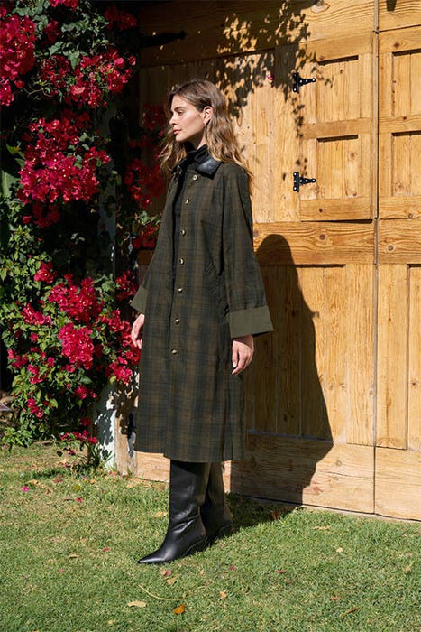 Folklore Plaid Trench Coat