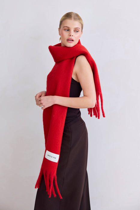 The Stockholm Scarf - 100% Recycled - Crimson Red