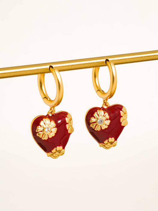 Vintage Heart Earrings