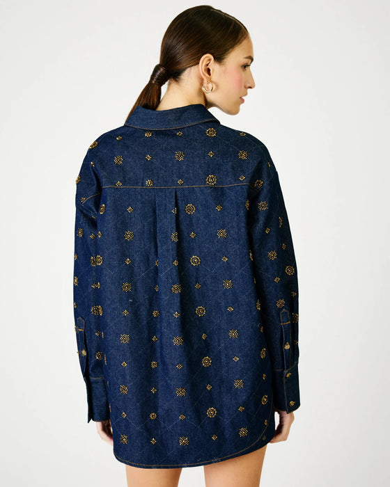 Georgie Beaded Denim Shacket