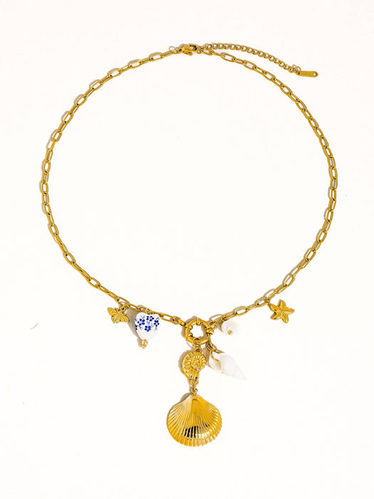Costa Ceramic Charm Necklace