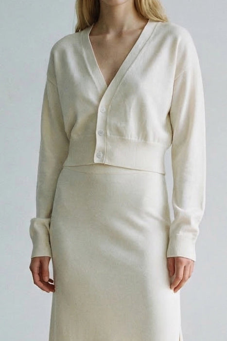 Creme Midi Skirt
