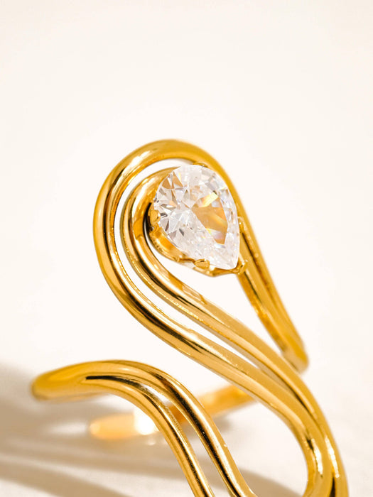 Abstract Oval Ring