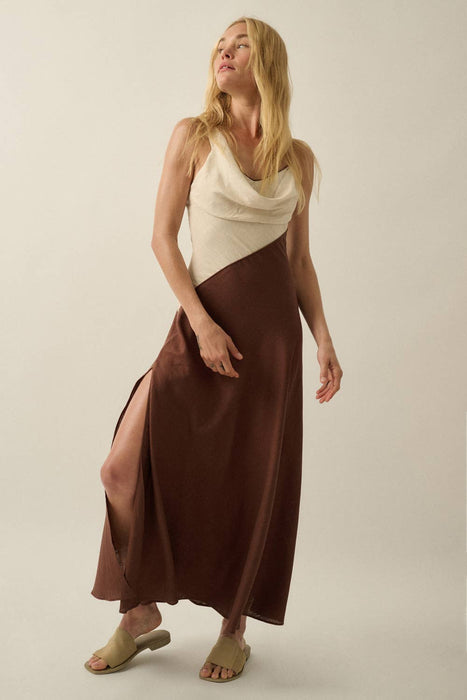 Lucia Linen-Blend Maxi Dress