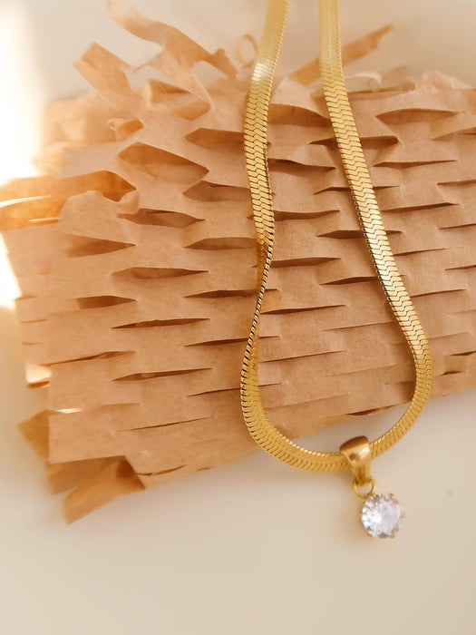 Diamant Snake Chain Necklace