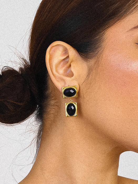Square Stone Earring