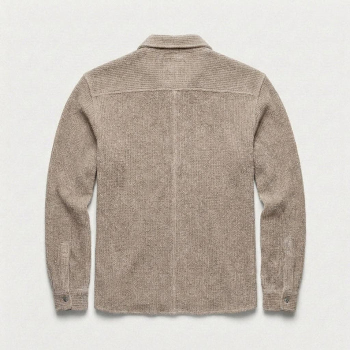 Dylan Waffle Fleece Shirt Jacket - Camel Heather