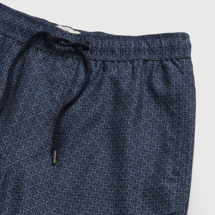 Jimmy 5" Tile Volley - Navy Tile Print
