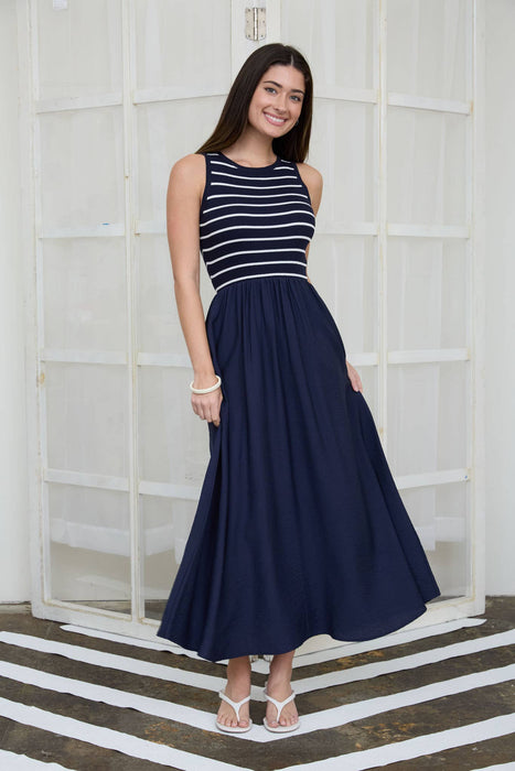 Newport Stripe Midi Dress