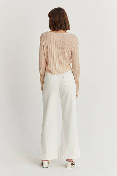Ecru Flare Pants