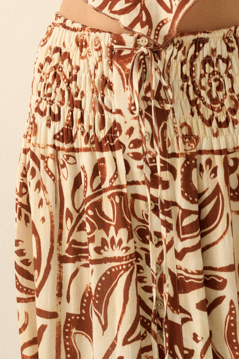 Elena Smocked Maxi Skirt
