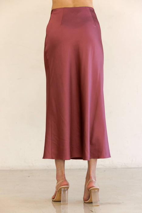 Meet Me In Burgundy Skirt