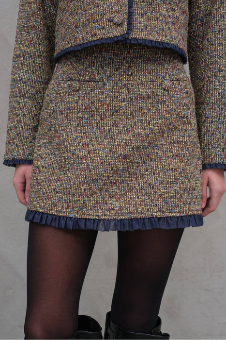 Tweed Viens Skirt