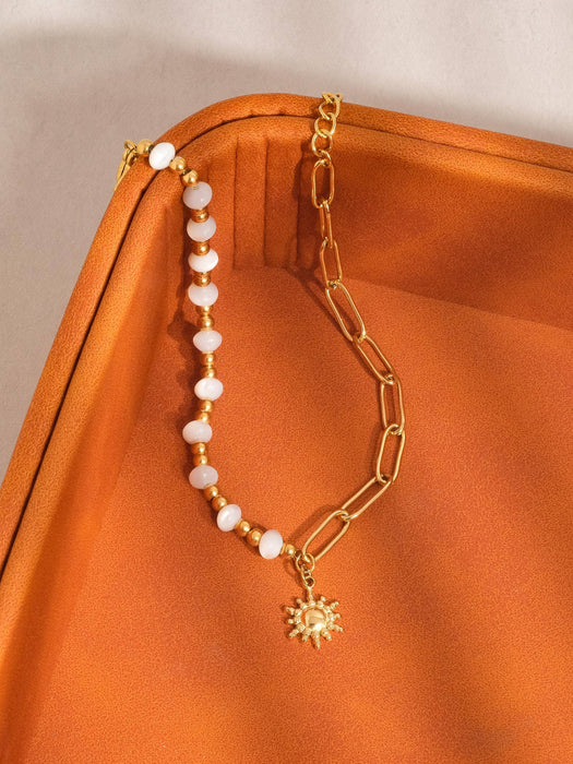 Sun and Pearl Bracelet