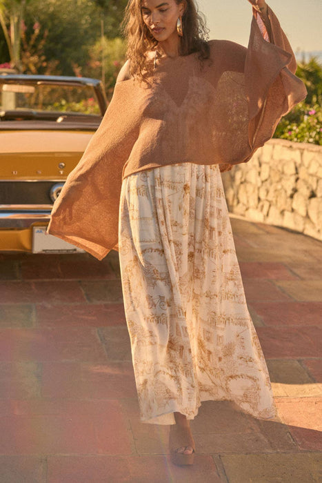 Positano Toile Tie-Back Maxi Dress