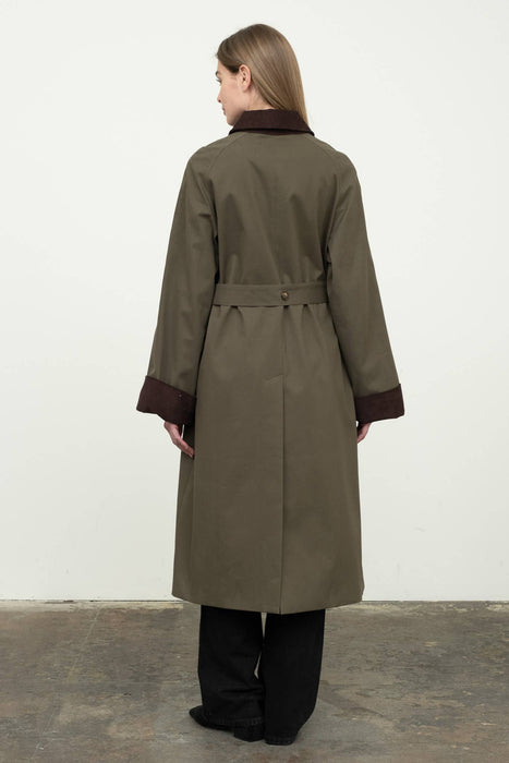 Ombre d’Olive Trench Coat