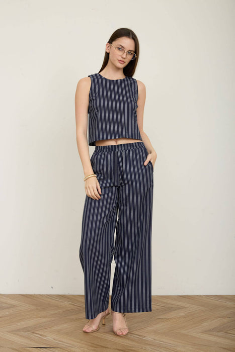 Striped Linen Lounge Pants
