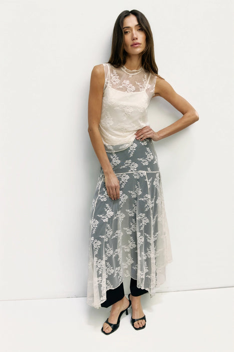 Sylvie Lace Asymmetrical Skirt