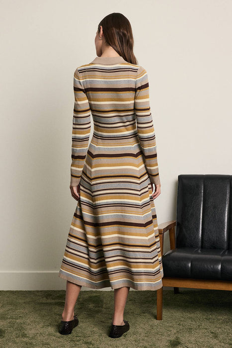 Enu Striped Midi Dress