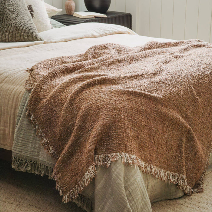 Reversible Chestnut Throw Blanket