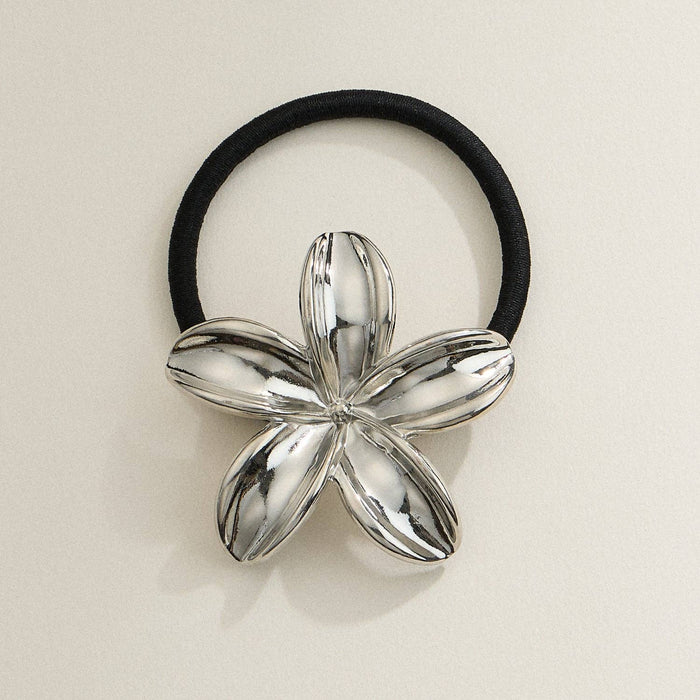 Metallic Lily Flower Hair Tie