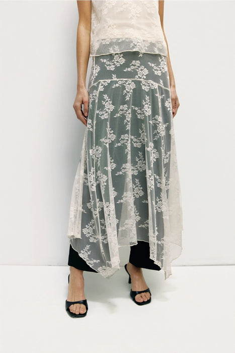 Sylvie Lace Asymmetrical Skirt